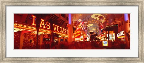 Framed View of Fremont Street Las Vegas NV USA Print