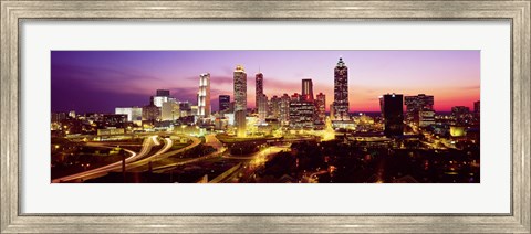 Framed Night, Atlanta, Georgia, USA Print