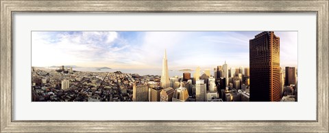 Framed High angle view of a city, Transamerica Building, San Francisco, California, USA Print