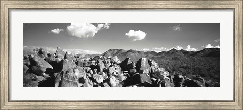Framed Boulders on a landscape, Saguaro National Park, Tucson, Pima County, Arizona, USA Print