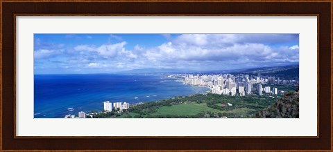 Framed Blue Waters of Waikiki, Hawaii Print