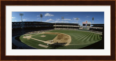 Framed High angle view of a baseball match in progress, U.S. Cellular Field, Chicago, Cook County, Illinois, USA Print