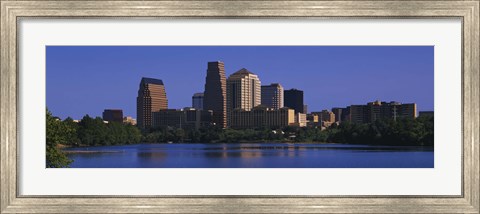 Framed Skyscrapers at the waterfront, Austin, Texas, USA Print