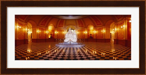 Framed Statue surrounded by a railing in a building, California State Capitol Building, Sacramento, California, USA Print