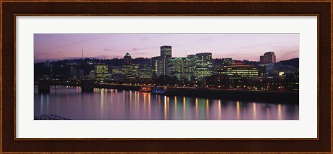 Framed Buildings at Night, Portland, Oregon Print