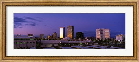 Framed Phoenix Skyline at dusk, Arizona Print