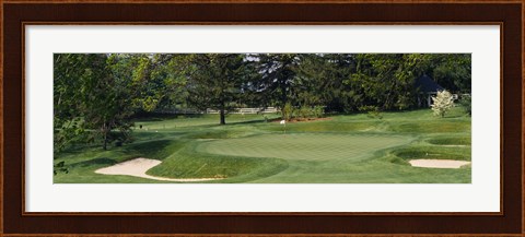 Framed Sand traps on the golf course at Baltimore Country Club, Baltimore Print