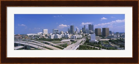 Framed High angle view of elevated roads with buildings in the background, Atlanta, Georgia, USA Print