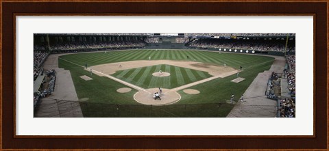 Framed Baseball match in progress, U.S. Cellular Field, Chicago, Cook County, Illinois, USA Print