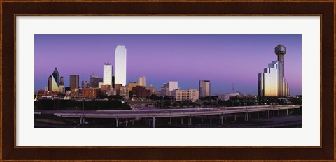 Framed Dallas at Dusk Print