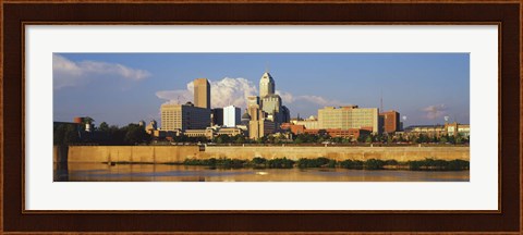 Framed Buildings at the waterfront, White River, Indianapolis, Marion County, Indiana, USA Print