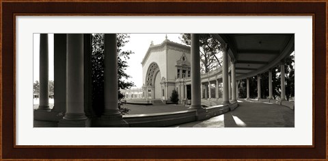 Framed Pavilion in Balboa Park, San Diego, California Print