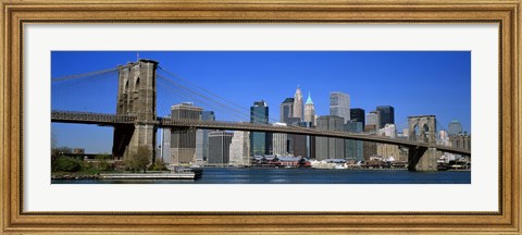 Framed USA, New York, Brooklyn Bridge Print