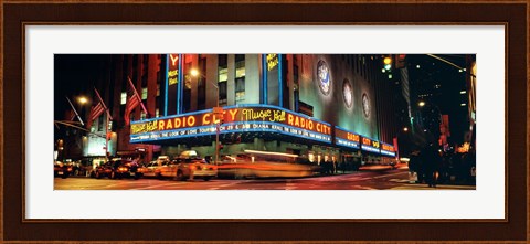Framed Manhattan, Radio City Music Hall, NYC, New York City, New York State, USA Print