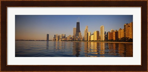 Framed Buildings on the waterfront, Chicago, Illinois, USA Print