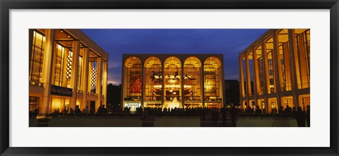 Framed Entertainment building lit up at night, Lincoln Center, Manhattan, New York City, New York State, USA Print