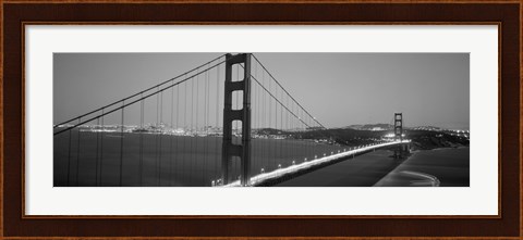 Framed Golden Gate Bridge (black and white), San Francisco, California Print