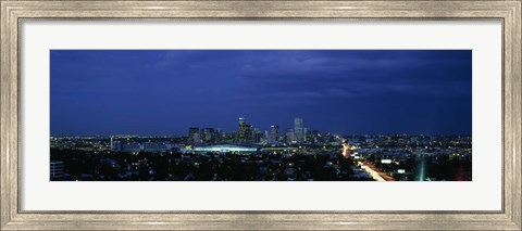 Framed High angle view of a city, Denver, Colorado Print