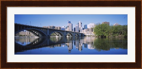 Framed Arch bridge across a river, Minneapolis, Hennepin County, Minnesota, USA Print