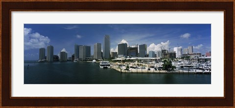 Framed Skyscrapers at the waterfront viewed from Biscayne Bay, Ocean Drive, South Beach, Miami Beach, Florida, USA Print