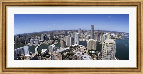 Framed Aerial View of Miami, Florida, 2008 Print