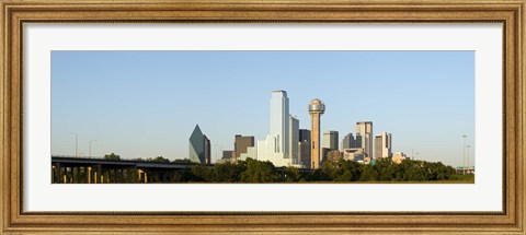 Framed Daytime View of the Dallas, Texas Skyline Print
