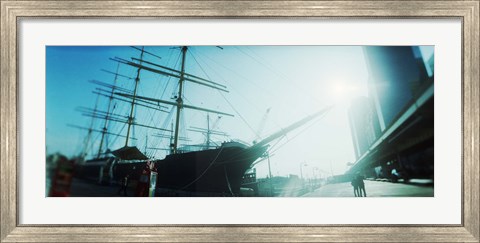Framed Sailboat at the port, South Street Seaport, Manhattan, New York City, New York State, USA Print