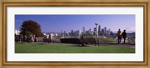 Framed View of Seattle from Queen Anne Hill, King County, Washington State, USA 2010 Print