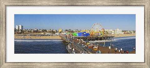 Framed Amusement park, Santa Monica Pier, Santa Monica, Los Angeles County, California, USA Print