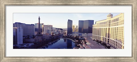 Framed Hotels in a city, The Strip, Las Vegas, Nevada, USA 2010 Print