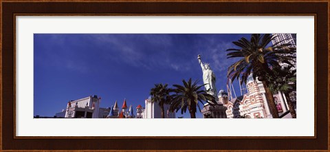 Framed Low angle view of skyscrapers in a city, The Strip, Las Vegas, Nevada, USA Print