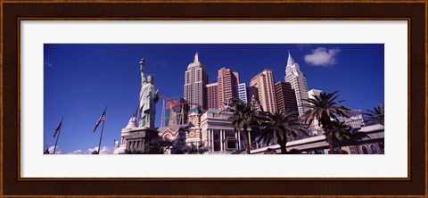 Framed Low angle view of a hotel, New York New York Hotel, Las Vegas, Nevada Print