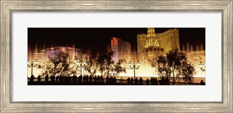 Framed Las Vegas Hotels at Night Print