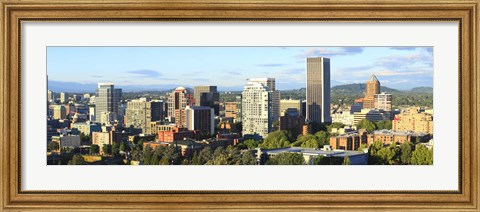 Framed Skyscrapers in a city, Portland, Oregon Print