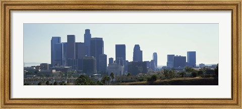 Framed Skyscrapers in a city, Los Angeles, California, USA 2009 Print