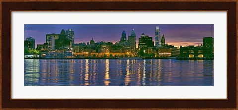 Framed River Delaware, Philadelphia, Pennsylvania, Print