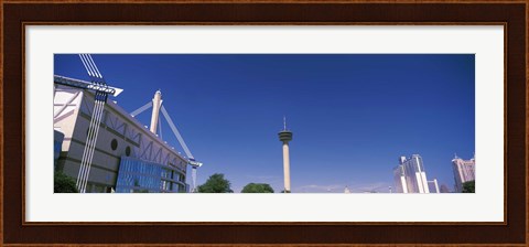 Framed Buildings in a city, Alamodome, Tower of the Americas, San Antonio Marriott, Grand Hyatt San Antonio, San Antonio, Texas, USA Print
