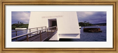 Framed USS Arizona Memorial, Pearl Harbor, Honolulu, Hawaii Print