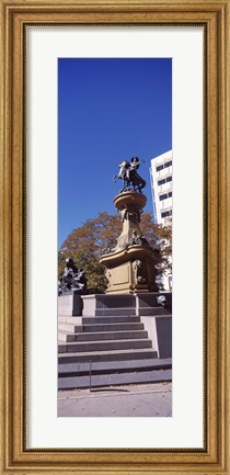 Framed Kit Carson Statue, Pioneer Monument, Denver, Colorado, USA Print