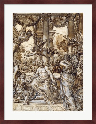 Framed Cybele before the Council of the Gods Print