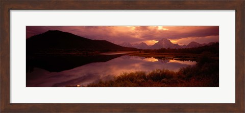 Framed Teton Range, Mountains, Grand Teton National Park, Wyoming, USA Print