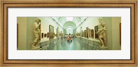 Framed Interior Of Prado Museum, Madrid, Spain Print