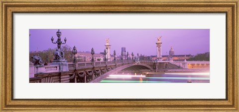Framed Bridge over a river, Seine River, Paris, France Print