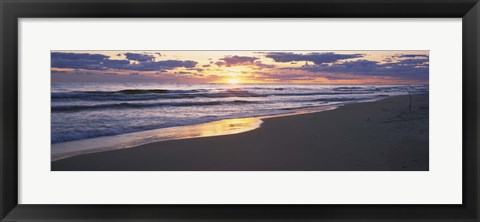 Framed Sunset over the sea, Gotska Sandon National Park, Gotska Sandon, Sweden Print