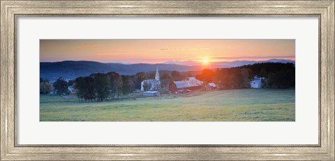 Framed Sunrise Peacham VT USA Print