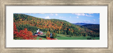 Framed Hillside Acres Farm, Barnet, Vermont, USA Print