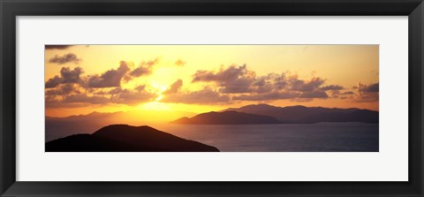 Framed Sunset Virgin Gorda British Virgin Islands Print