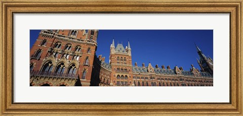 Framed Low angle view of a building, St. Pancras Railway Station, London, England Print