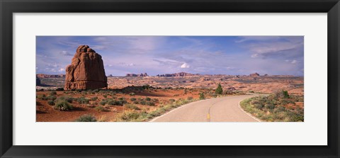 Framed Road Courthouse Towers Arches National Park Moab UT USA Print