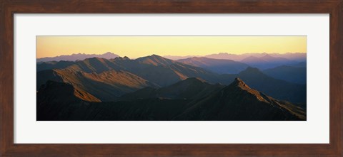 Framed Harris Mountains New Zealand Print